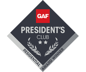 GAF President's Club Certified Contractor Badge